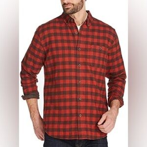 Abercrombie & Fitch Red Plaid Muscle Button Up Large